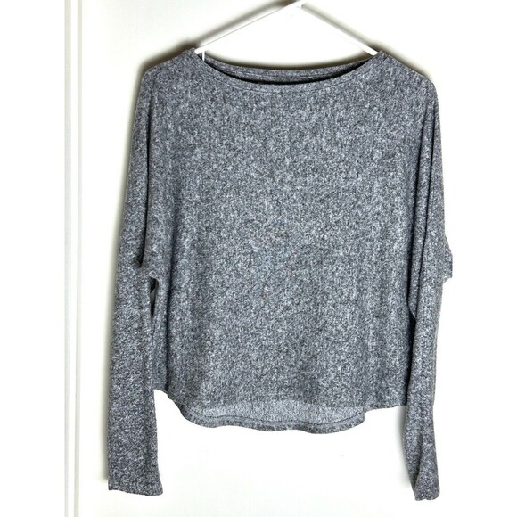 Label of Graded Goods H&M Gray Marled Crop Sweater Size L. SKU LRC4-2‎ - Picture 5 of 6